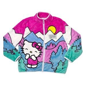 Isaac Morris Women's Character Scenic Full Zip Fleece Jacket - Hello Kitty